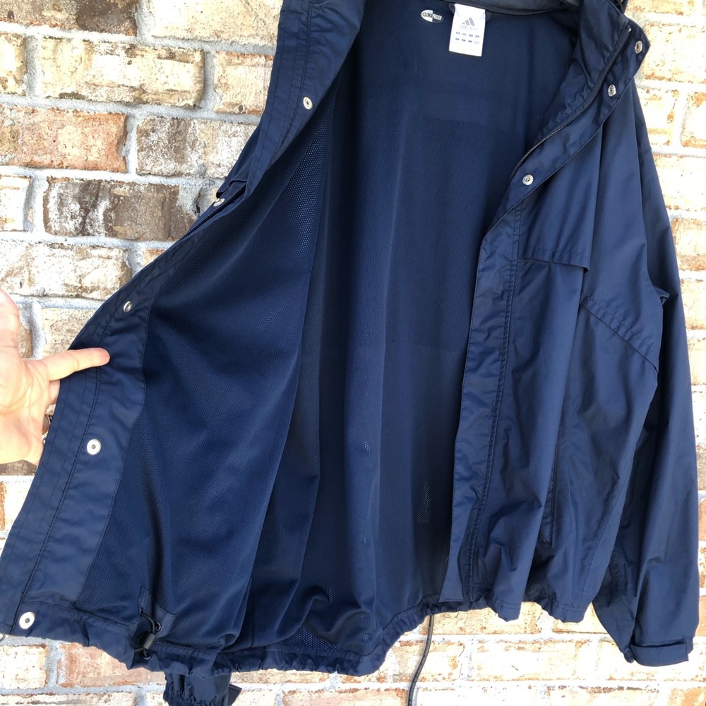 Adidas Clima Proof Polyester Men Lightweight Navy… - image 4